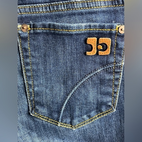 Joe's Jeans Cigarette Slim Fit Dark Blue Distressed Wash  Raw Hem Size 25 EUC - Picture 11 of 12